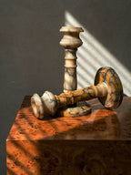 Alabaster Candlesticks Set of 2