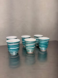 Gmundner Keramik Grüngeflammt cups, set of 6