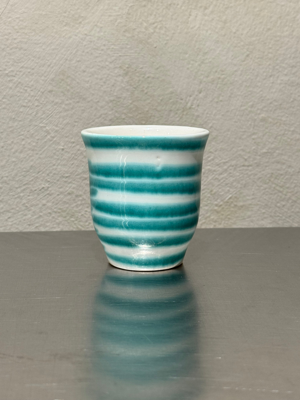 Gmundner Keramik Grüngeflammt cups, set of 6