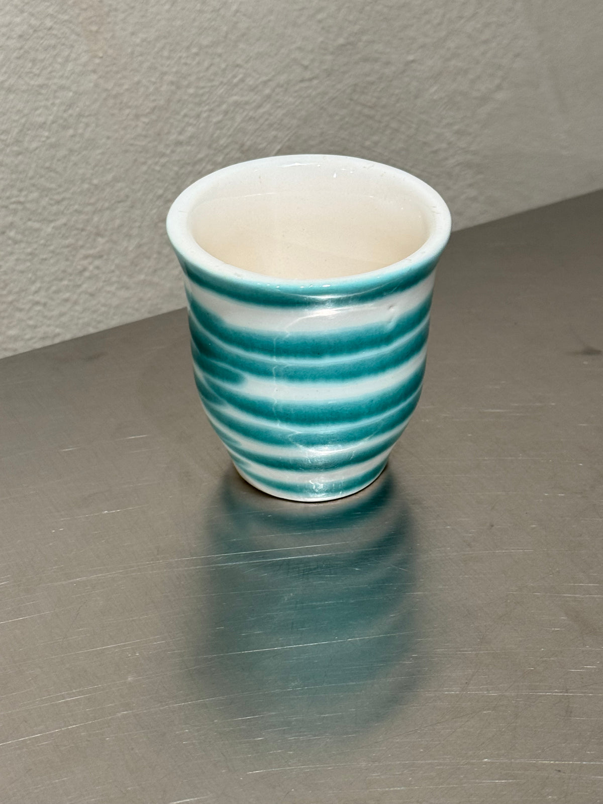 Gmundner Keramik Grüngeflammt cups, set of 6