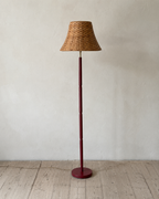 Vintage rattan lampshade side view
