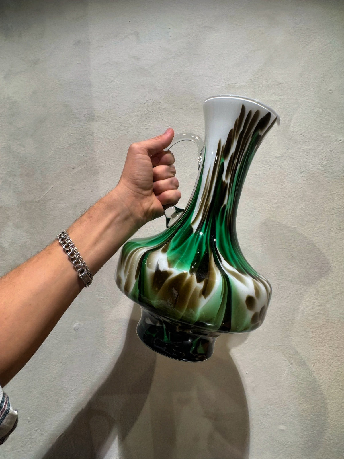 Large Italian Opaline Glass Pitcher – view 5