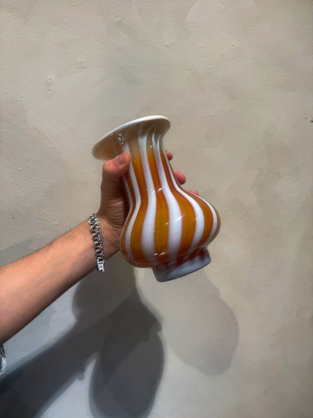 Striped Opaline Glass Vase – view 4