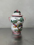 Italian hand-painted ceramic lidded jar