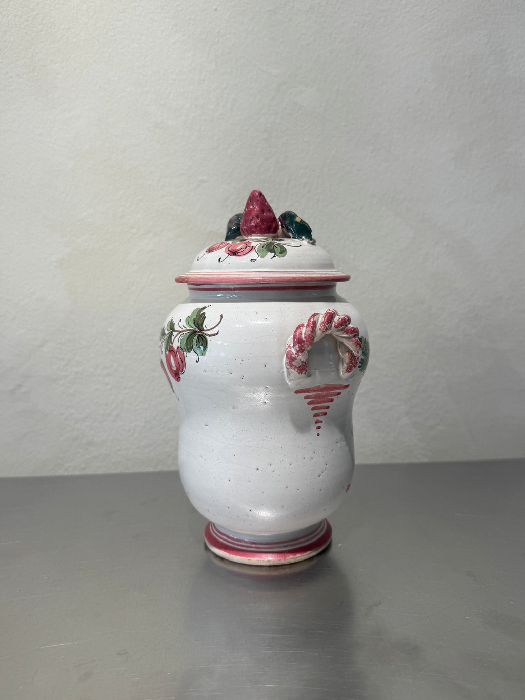 Mid-century Italian ceramic jar side view