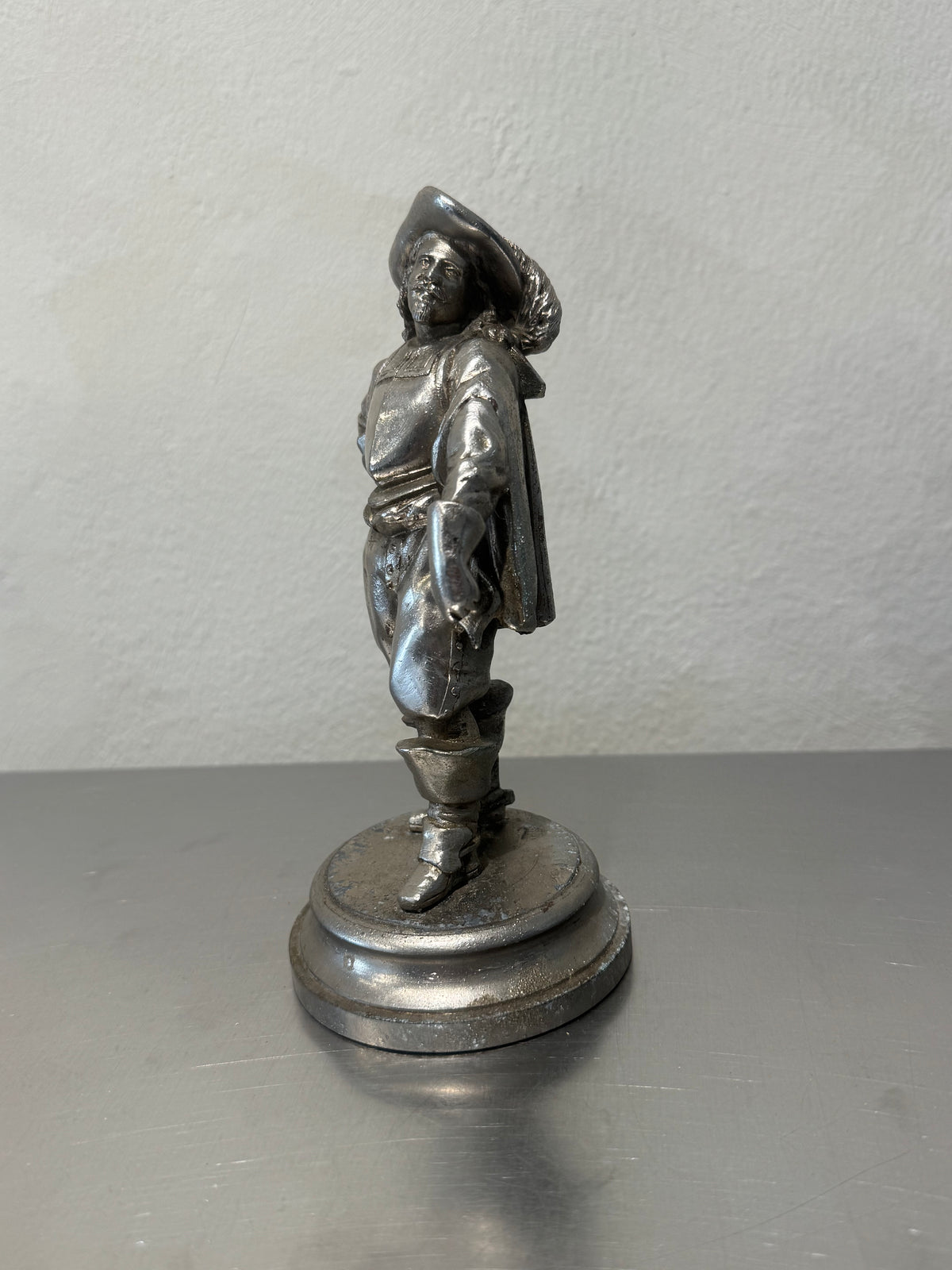 Antique musketeer figurine detail
