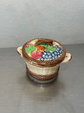 Ceramic fruit basket jar, mid-century