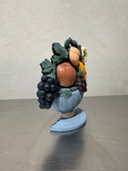 Hand-painted cast iron doorstop detail