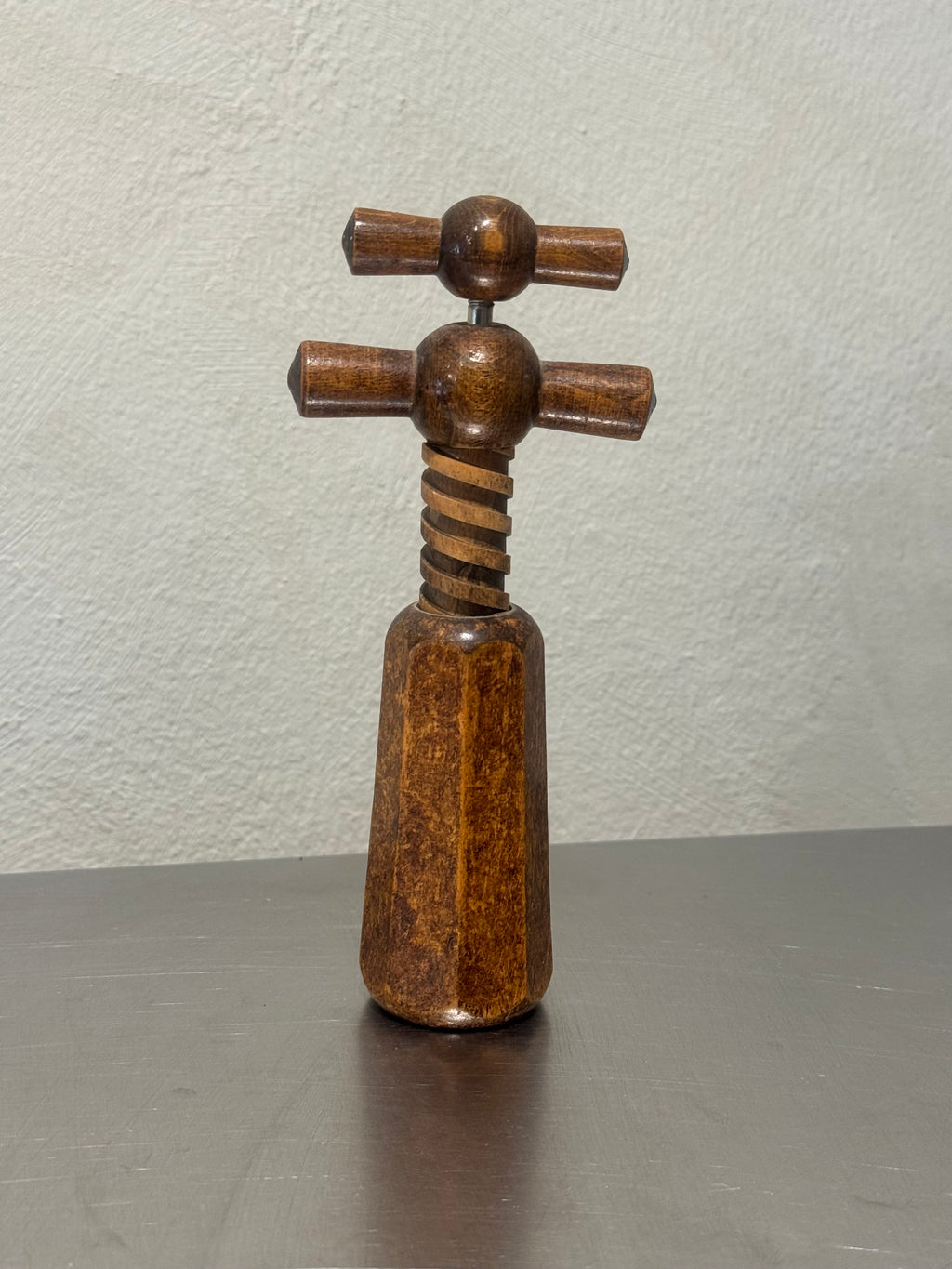 French walnut corkscrew, vintage