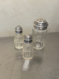 Krupp Berndorf crystal shakers set of three