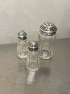 Krupp Berndorf crystal shakers set of three