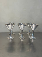 Silver-plated cocktail glasses by GENSE
