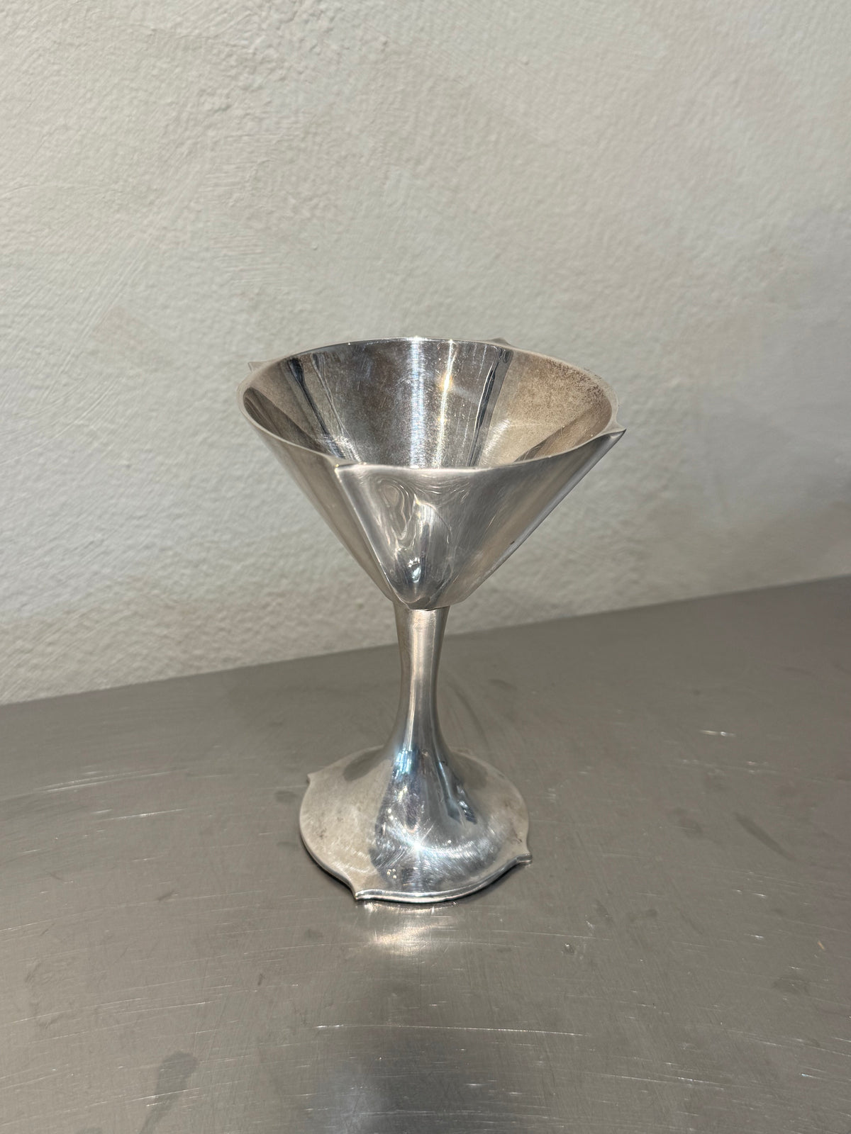 Set of six GENSE silver-plated cocktail glasses