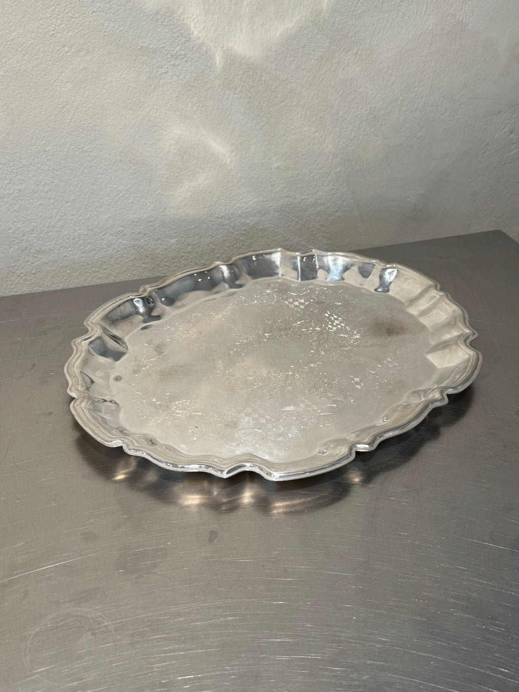 Vintage Rococo style tray side view