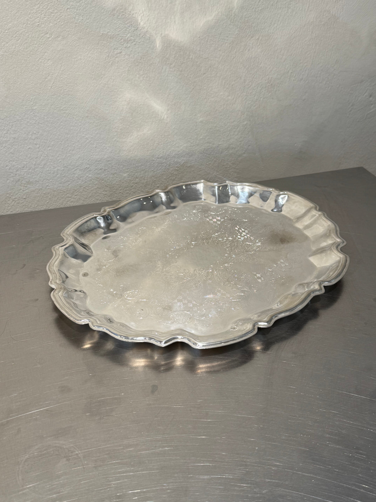Vintage Rococo style tray side view