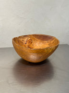 Large Swedish folk art bowl in birch burl