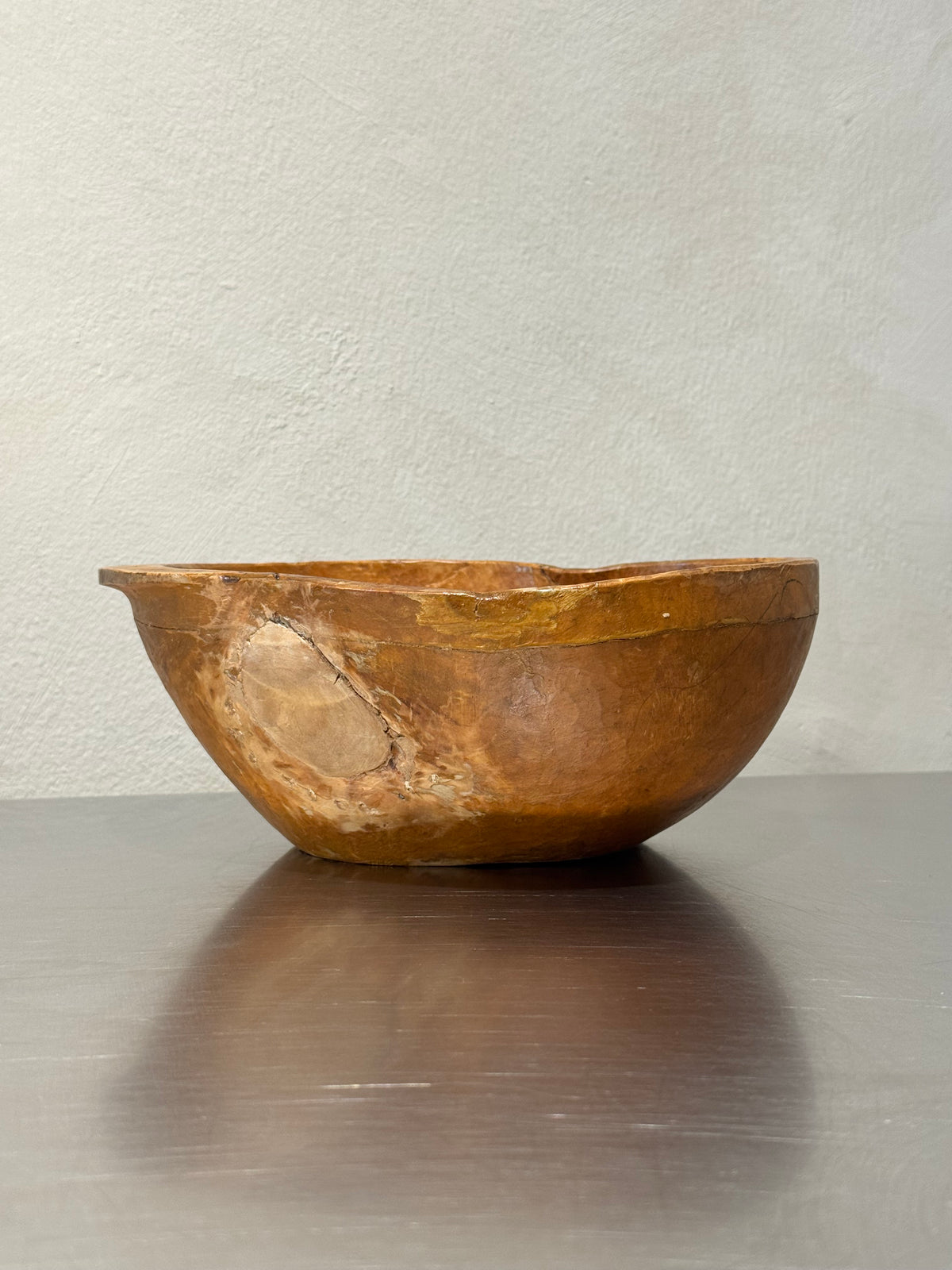 Swedish burl bowl with old repair