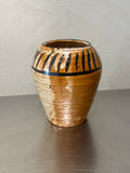 Hand-painted studio pottery stoneware vase