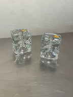 Bohemia Glass candleholders by Rudolf Jurnikl
