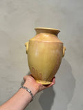 Finnish yellow ceramic vase, mid-century