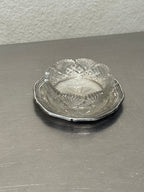 Vintage salt cellar with cut glass insert