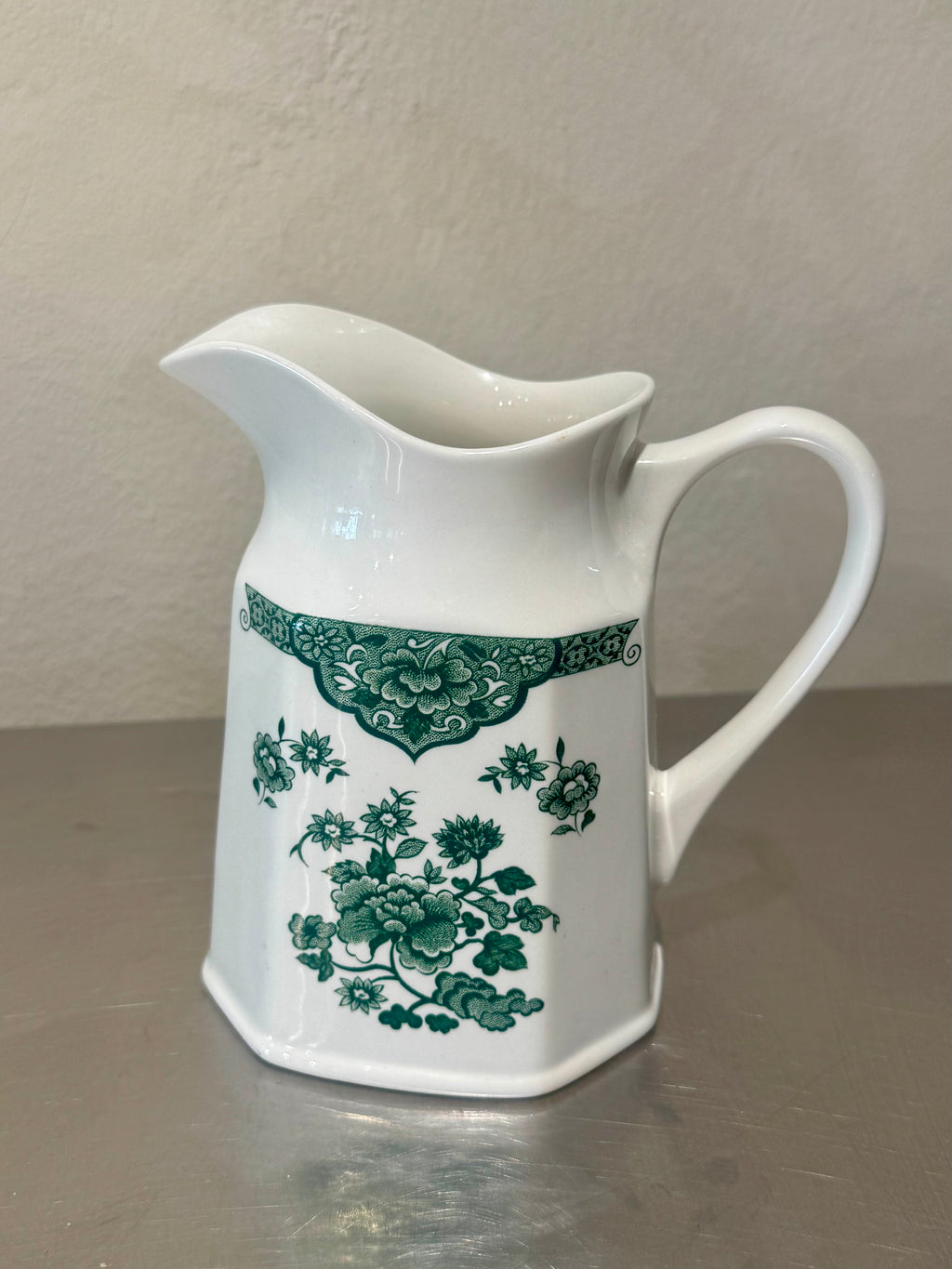 English vintage ironstone jug, Old Pekin pattern