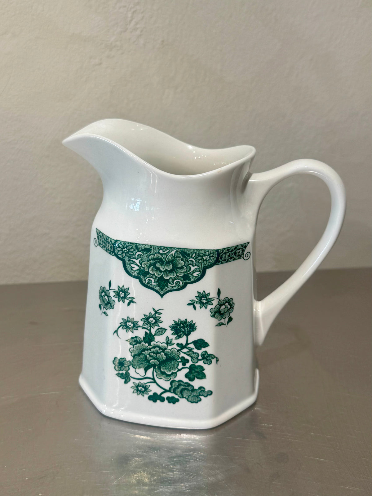 English vintage ironstone jug, Old Pekin pattern