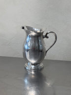 Silver-plated water pitcher close-up