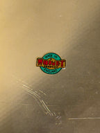Woodmet aluminium tray detail with age-related wear