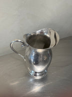 Mid-century silver-plated water pitcher side view