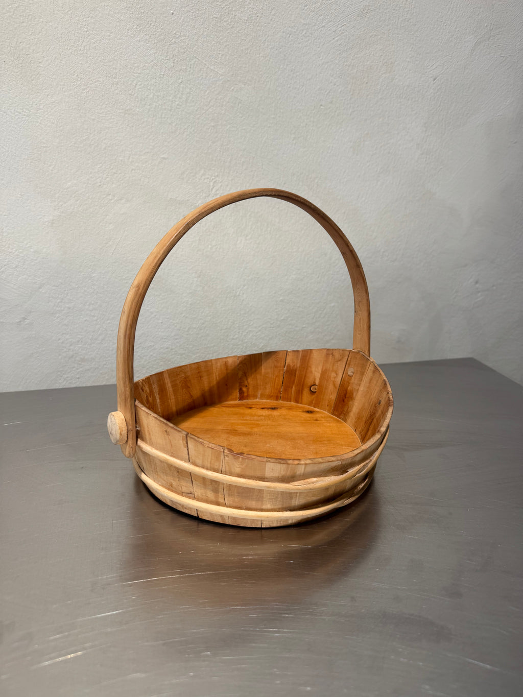Vintage Swedish bread basket in bentwood