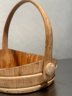 Swedish bentwood basket with natural age wear