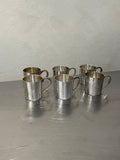Nickel silver cups set of six
