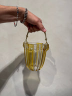 Vintage glass ice bucket detail, Walter Kristall