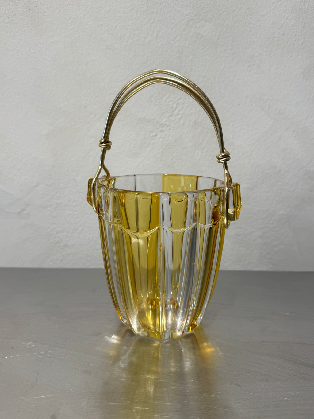 Walter Kristall glass ice bucket from the 1950s