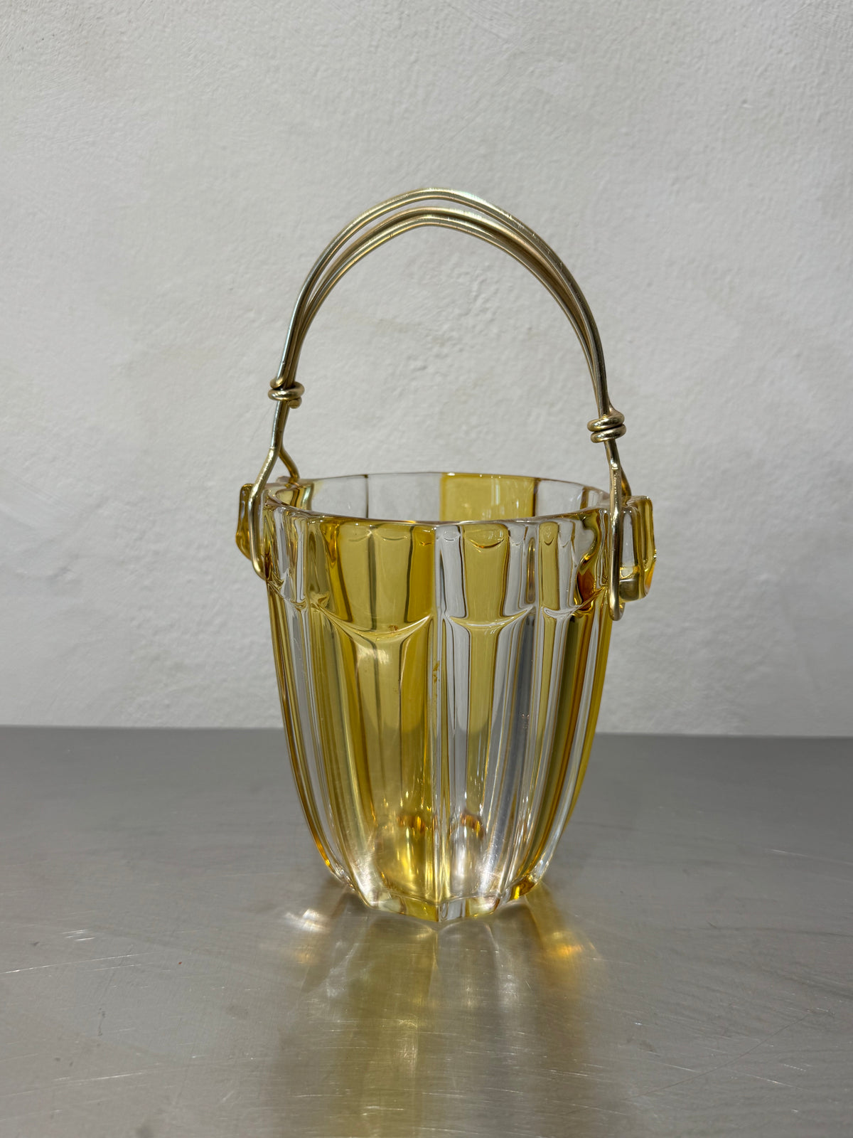 Walter Kristall glass ice bucket from the 1950s