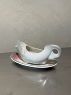 Swedish Rörstrand fish-shaped sauce boat side view
