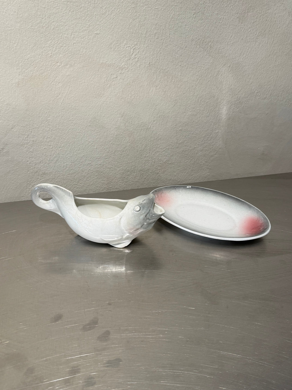 Rörstrand flintware sauce boat and serving plate
