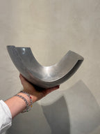 1980s aluminium fruit bowl detail with natural oxidation