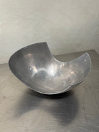 Large sculptural aluminium fruit bowl, 1980s