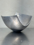1980s aluminium fruit bowl made from overlapping sheets