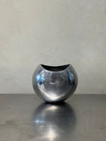 Sculptural polished metal vase from the 1980s