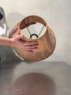 1990s rattan lampshade top view