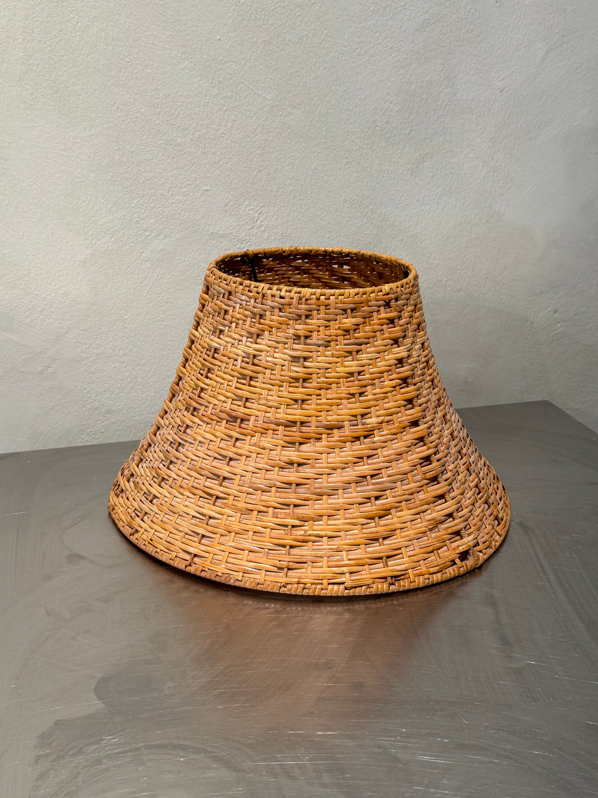 Natural woven rattan lampshade