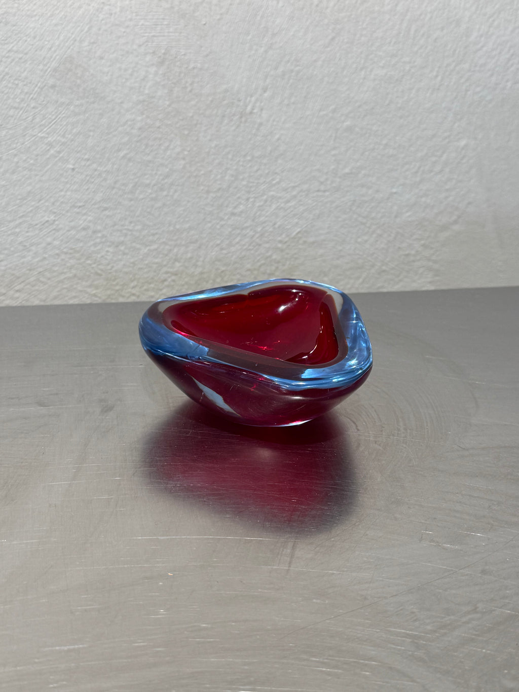 Murano art glass bowl side view