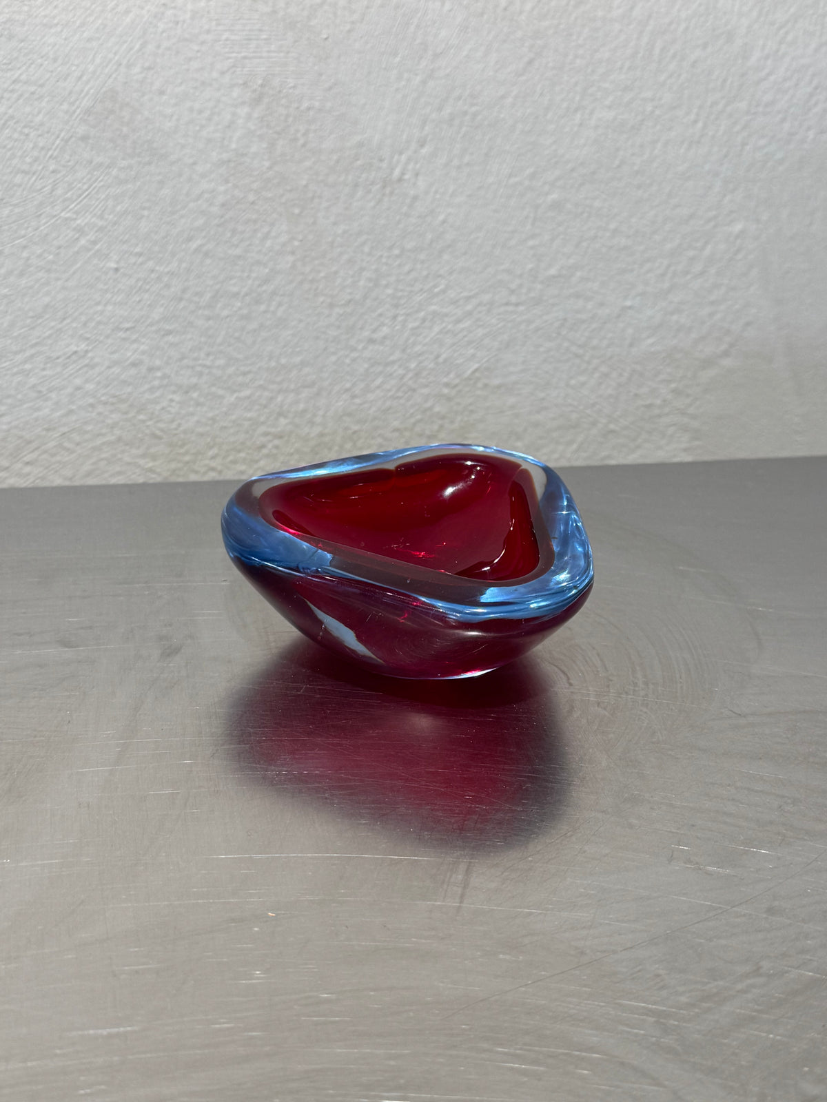 Murano art glass bowl side view
