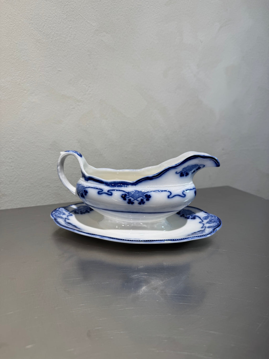 Grindley Flow Blue Gravy Boat – product image 1