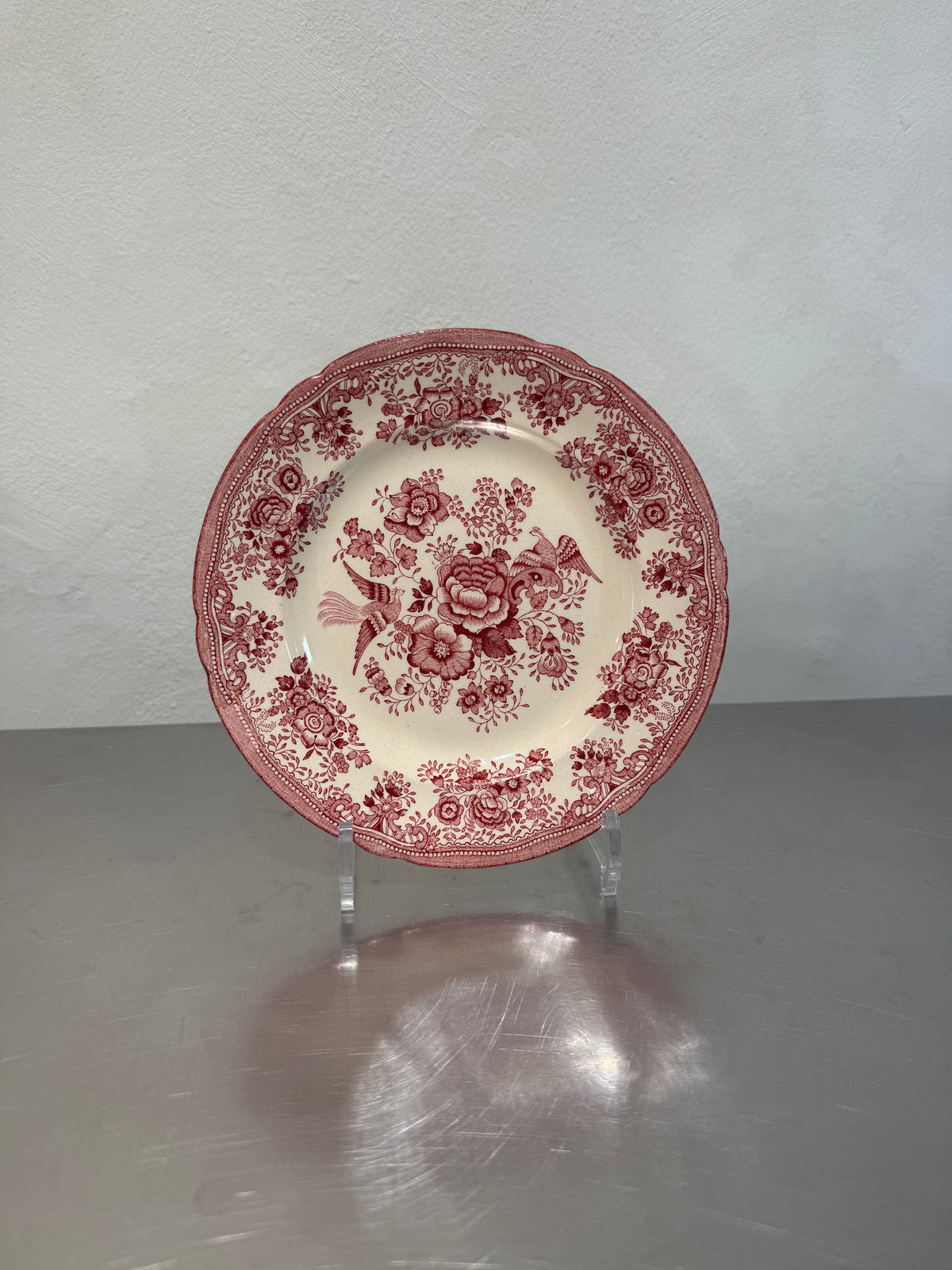 Old Gustavsberg Red Pheasant Salad Plate – product image 1