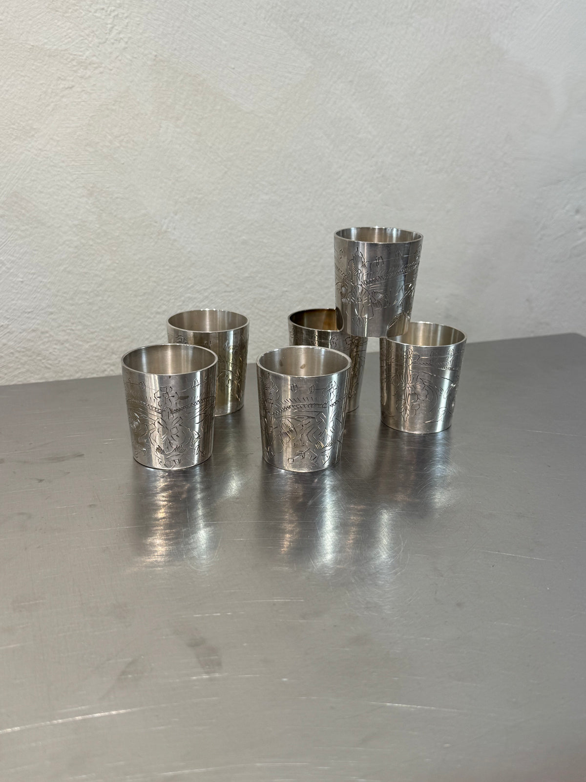 Nickel Silver Cups Set of 6 – product image 2