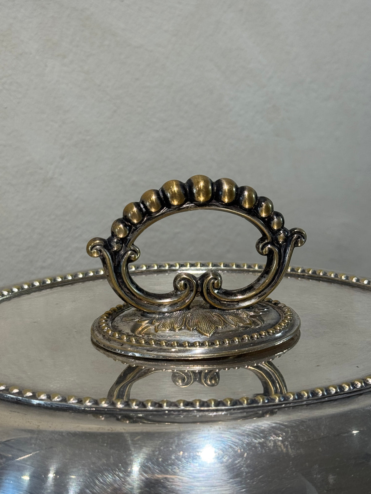 Large Nickel Silver Serving Dish – product image 3